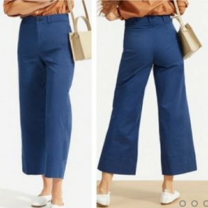EVERLANE Lightweight Wide Leg Cropped Chinos Sz 8